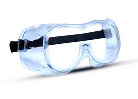 ポリ塩化ビニールの反霧のしぶきの証拠のガラス製の義眼の防護眼鏡ROHSの証明書